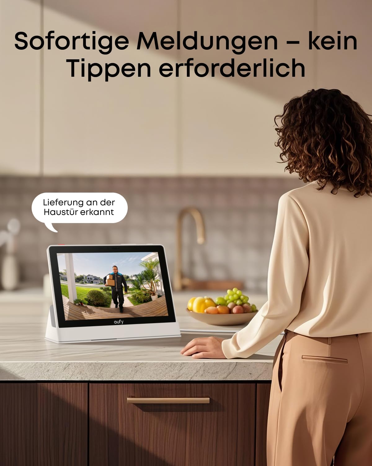 Smart Home Hub mit 8-Zoll-Display, Echtzeit-Meldungen und 4 Live-Streams Echtzeit-Meldungen LED-Display 60 Hz Kontrast 2000:1