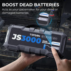 Starthilfe Powerbank 3000A für Benzin- und Dieselmotoren, 12V mit 24000 mAh und USB-C PD 45W