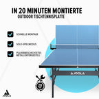 Outdoor Tischtennisplatte wetterfest klappbar mit Netz, 274 x 152,5 cm, 6 mm Aluminium-Kunststoff