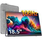 18,5 Zoll Tragbarer Monitor 1080P FHD IPS mit 100 Hz, 120 % sRGB, Lautsprechern, HDMI und USB-C für Laptop, MacBook, Surface, PC, Xbox, PS4/5