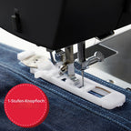 Nähmaschine Heavy Duty 4432 mit 32 Stichen, 1.100 Stiche pro Minute und Freiarm, schwarz