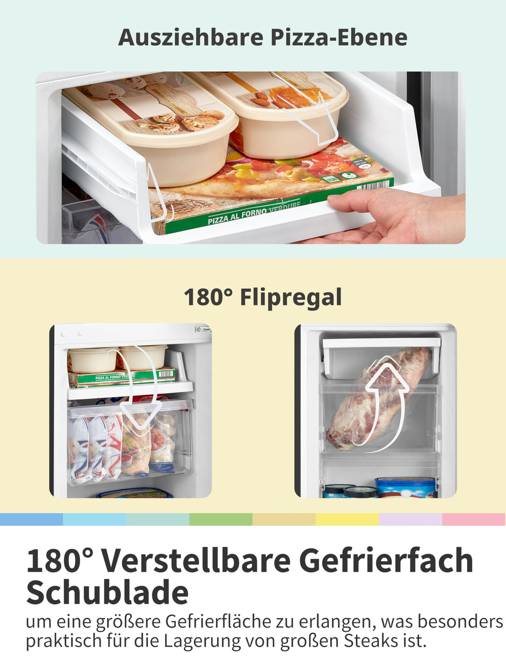 Kühl-Gefrierkombination 174 L, 150 cm hoch, Low Frost, 39 dB, mit 115 L Kühlteil und 59 L Gefrierteil, Schwarz
