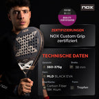 Padel-Schläger AT10 Genius 18K Alum 2026 Carbon 360-375 g für fortgeschrittene Spieler
