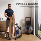 Wasser-Rudergerät aus Holz für Zuhause, 180° klappbar mit 15-Liter-Wassertank und 180 kg Tragkraft