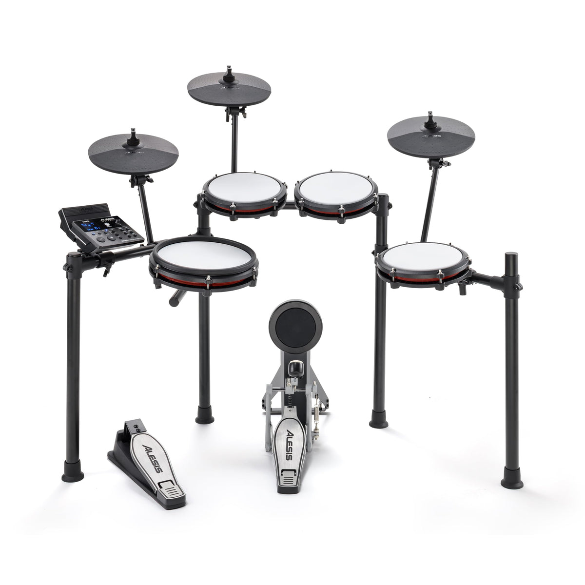 Kompaktes E-Drum Set Nitro Max mit 8-teiligem Mesh-Kit, Drum-Modul, Bluetooth und 10"""" Snare