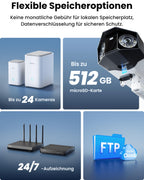 Überwachungskamera Außen WLAN 16MP Duo 3 WiFi mit 180° Panoramablick und Wi-Fi 6