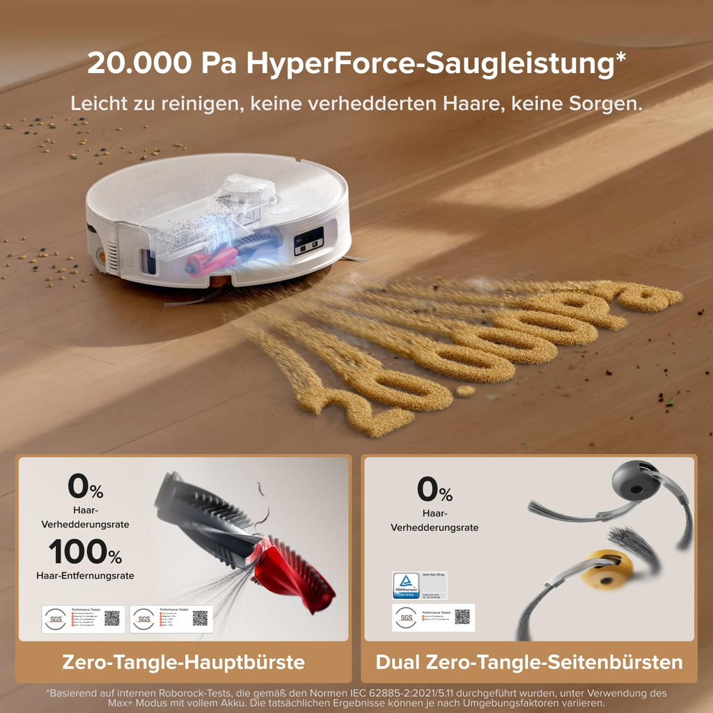 Saugroboter mit Wischfunktion Qrevo Curv 2 Flow, 20.000 Pa Saugkraft und selbstreinigender SpiraFlow-Wischwalze