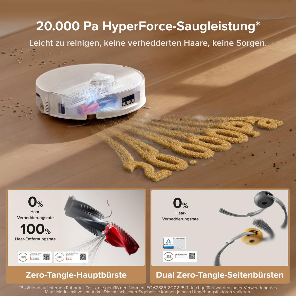 Saugroboter mit Wischfunktion Qrevo Curv 2 Flow, 20.000 Pa Saugkraft und selbstreinigender SpiraFlow-Wischwalze