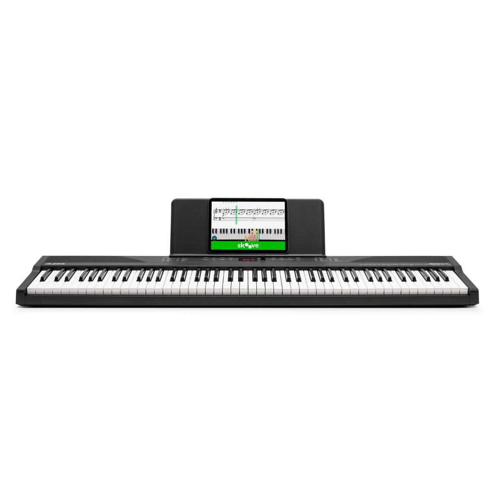 88-Tasten Keyboard Piano für Anfänger mit Ständer, Sustain-Pedal, Kopfhörer und Tragetasche