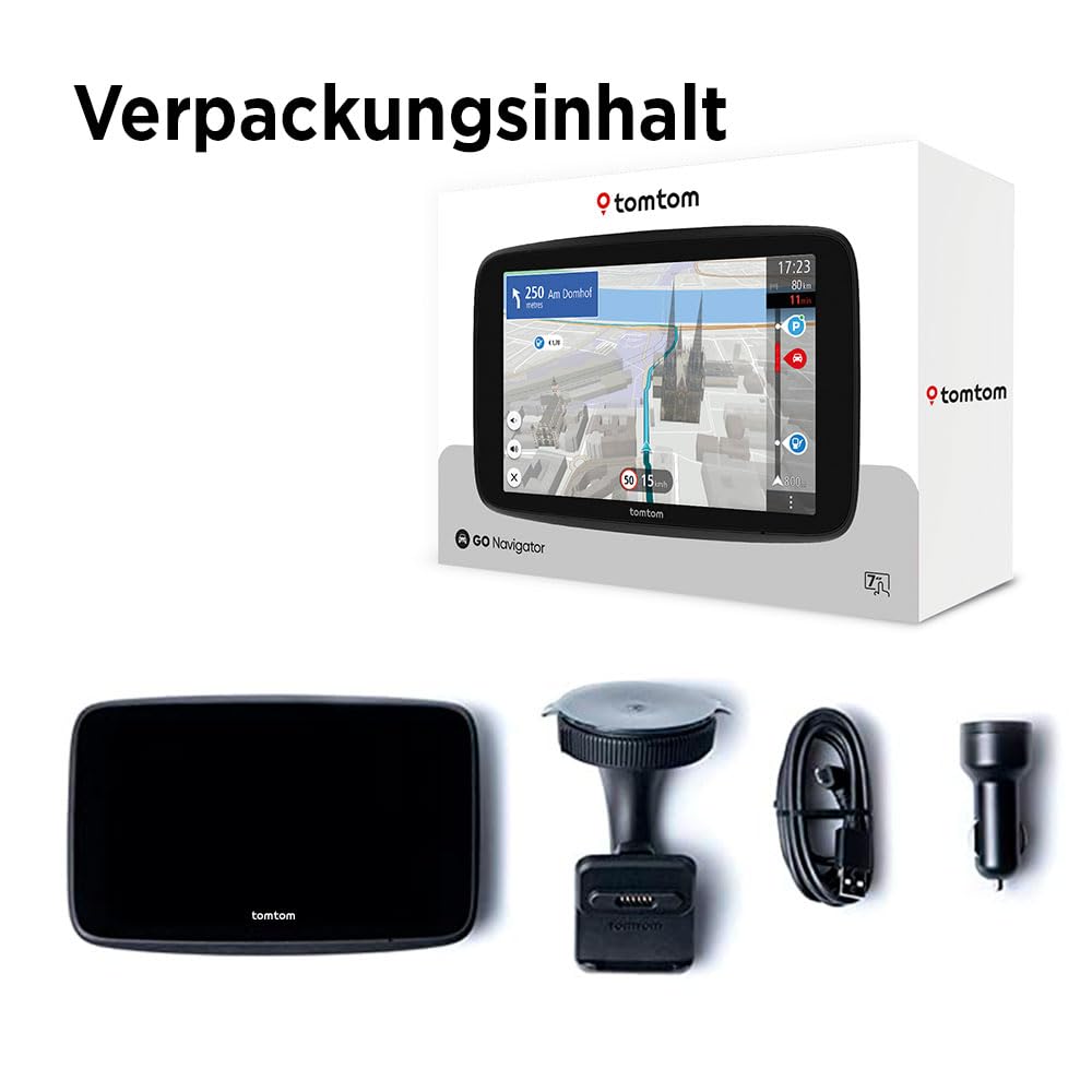 Pkw-Navigationsgerät GO Navigator mit 7-Zoll-Display Verkehrsinformationen Europakarten Wi-Fi-Kartenupdates