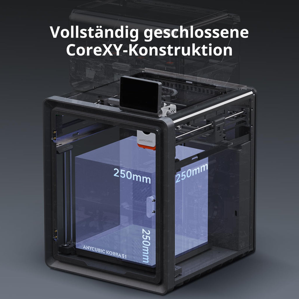 3D-Drucker Kobra S1 Combo mit Mehrfarbdruck in 4 Farben und Trocknen während des Druckens, 600 mm/s