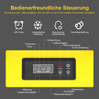Bautrockner Luftentfeuchter 30 L pro Tag 7 L Wassertank Keller Baustelle bis 90 m² LED-Display Timer Abtauautomatik