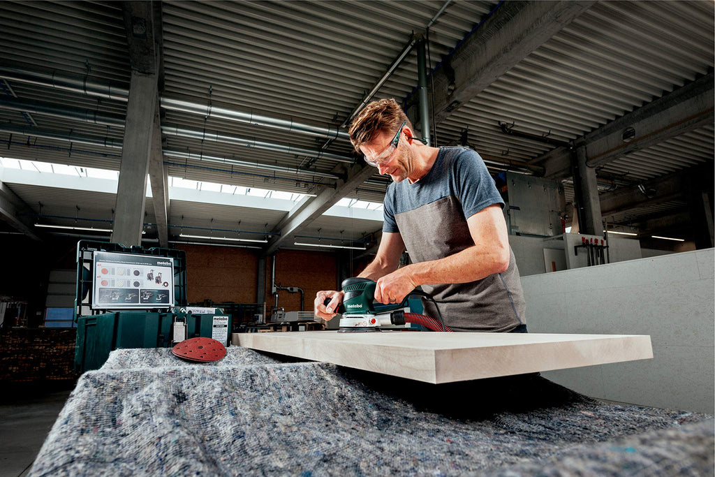 Exzenterschleifer SXE 450 TurboTec mit Duo-Schwingkreisverstellung und Vario-Elektronik, 350 W, 4 m Kabel