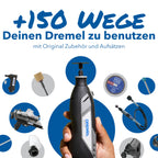Akku-Rotationswerkzeug 8250 mit bürstenlosem Motor, 5.000-30.000 U/min, 2x 12V 2,0Ah Akku, Ladegerät, 65 Zubehör und Box