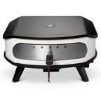 17"""" Gas-Pizzaofen mit rotierendem Pizzastein, LED und Tür, 50 mbar, inkl. Regler und 1,1 m Gasschlauch, Ø42,5 cm Stein