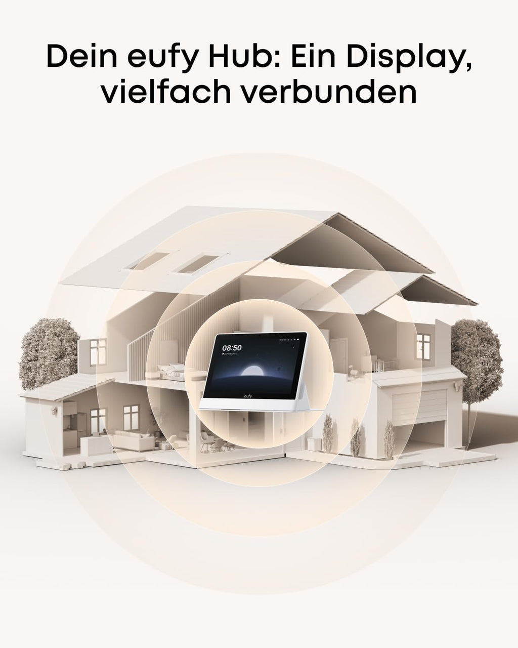 Smart Home Hub mit 8-Zoll-Display, Echtzeit-Meldungen und 4 Live-Streams Echtzeit-Meldungen LED-Display 60 Hz Kontrast 2000:1