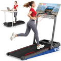 Klappbares Laufband für Zuhause mit 9 % Steigung, 1-12 km/h, 2,75 HP, App und LED-Anzeige, bis 160 kg