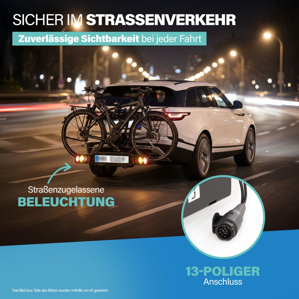 Kupplungsfahrradträger ProlineEvo 2 für 2 Fahrräder oder E-Bikes, bis 60 kg Nutzlast, abschließbar