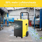 Bautrockner Luftentfeuchter 30 L pro Tag 7 L Wassertank Keller Baustelle bis 90 m² LED-Display Timer Abtauautomatik