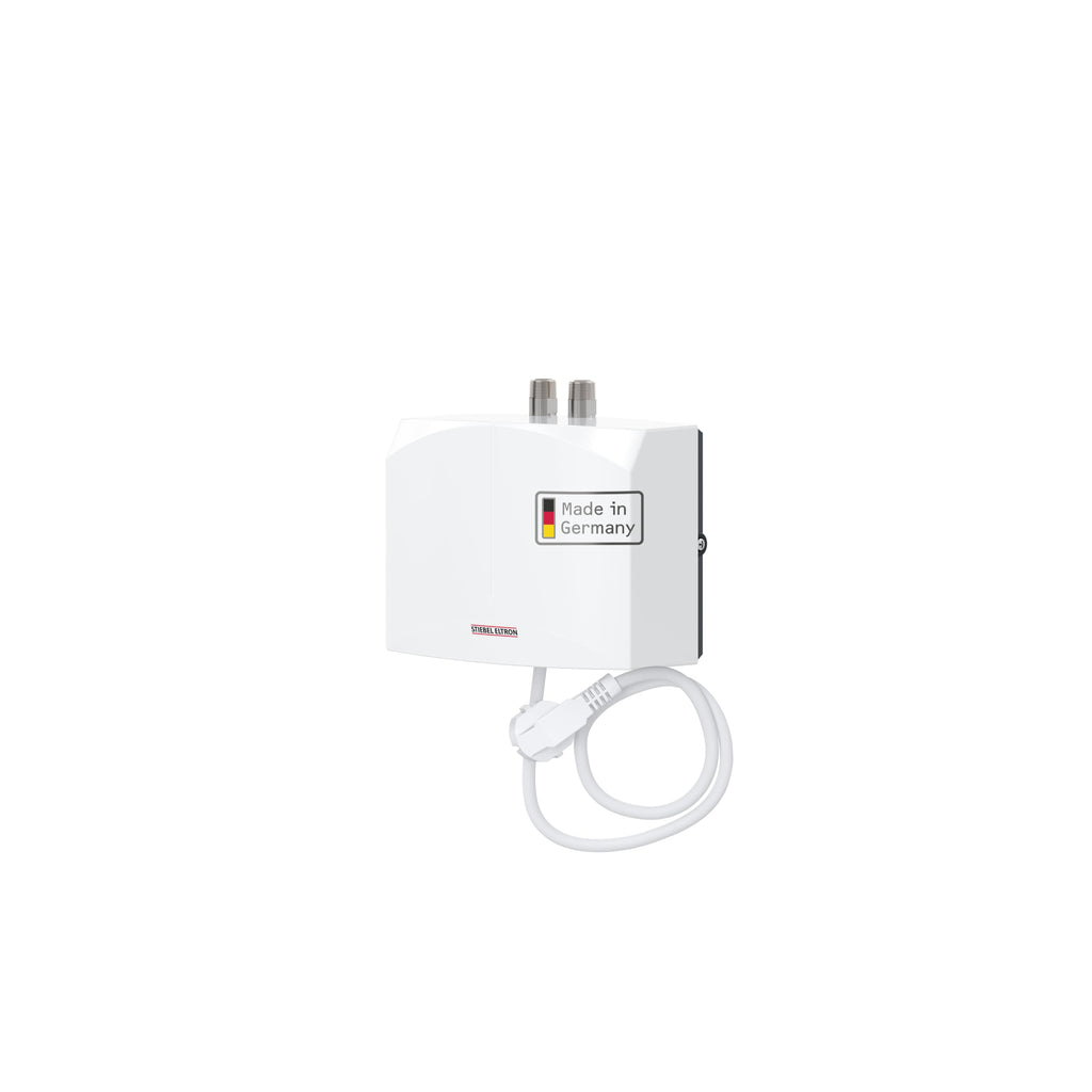 Hydraulischer Mini-Durchlauferhitzer DHM 3 für Handwaschbecken, 3,5 kW, 230 V, druckfest und drucklos, mit Stecker