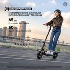 E-Scooter F2 Pro D II mit Straßenzulassung, bis zu 65 km Reichweite, 120 kg Tragfähigkeit und vorderer Doppelfederung, schwarz
