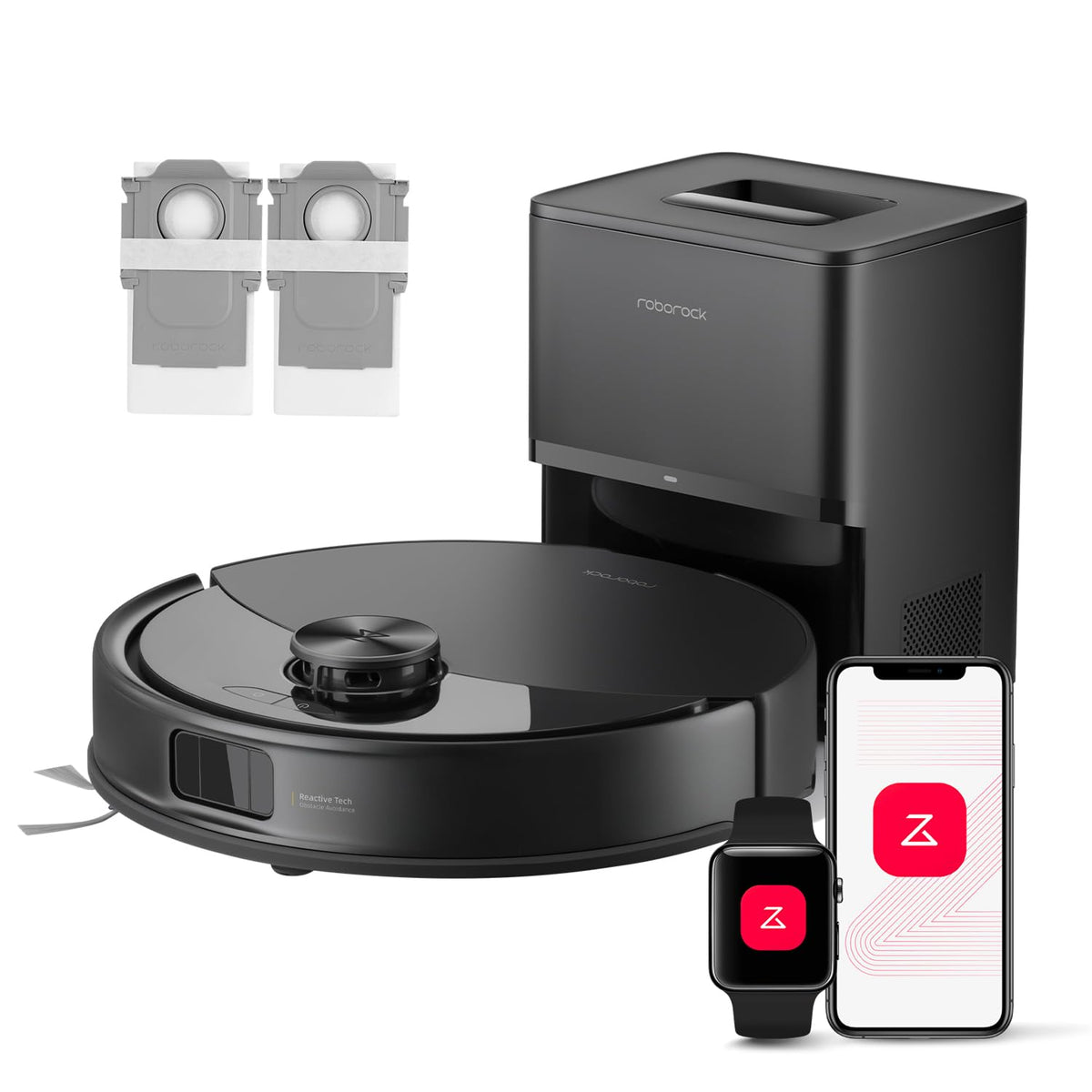 Saugroboter mit Wischfunktion Q10 S5+ Set, 10.000 Pa Saugkraft und selbstentleerender Station