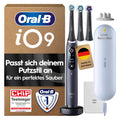 Elektrische Zahnbürste iO Series 9 mit 3 Aufsteckbürsten, 7 Putzmodi, magnetischer Schnellladestation und Reise-Etui, Black Onyx