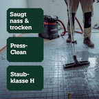 Nass-Trockensauger Staubklasse H ASA 30 H PC mit 1200 W, 8 m Kabel und Antistatik-Saugschlauch Quick