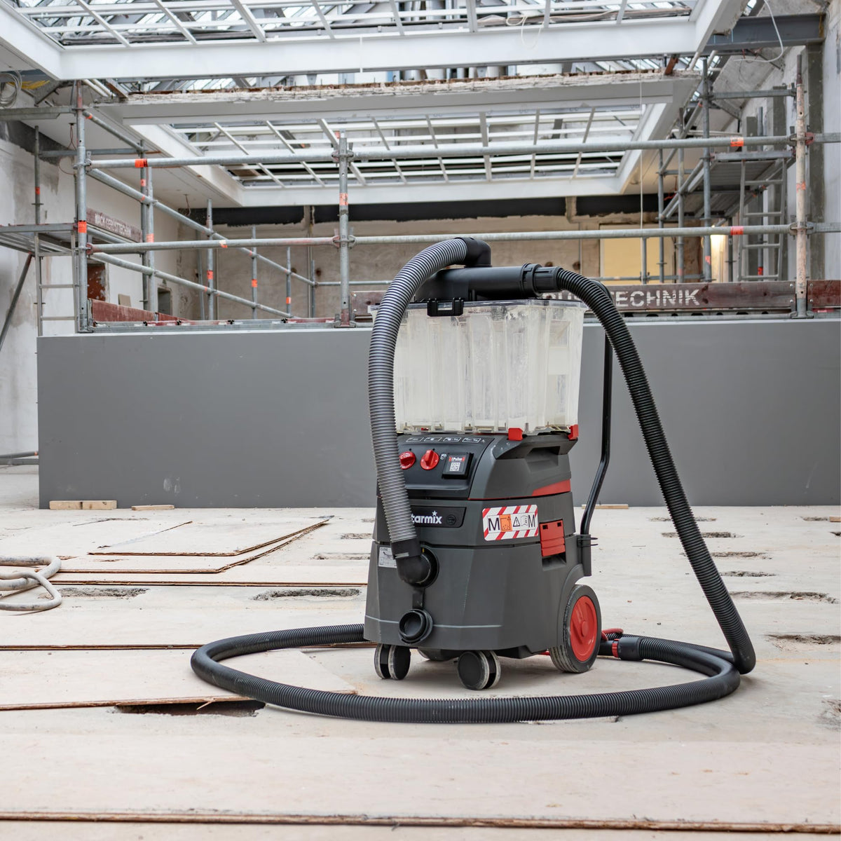 Vorabscheider Zyklonabscheider für Staubsauger, 25 L Behälter mit 35 mm Schlauchanschluss, antistatisch, inkl. Verbindungsschlauch und