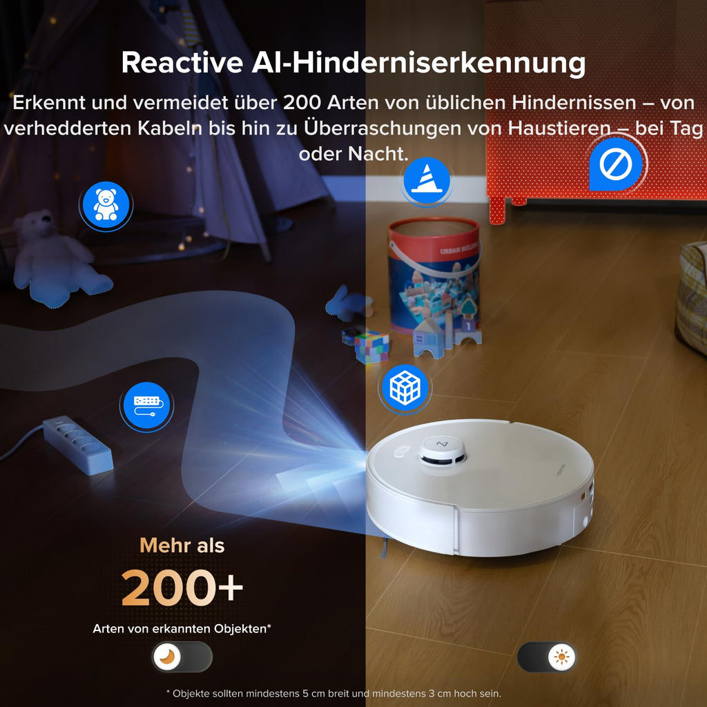 Saugroboter mit Wischfunktion Qrevo Curv 2 Flow, 20.000 Pa Saugkraft und selbstreinigender SpiraFlow-Wischwalze