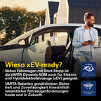 AGM Autobatterie 12V 70Ah 760A für Start-Stopp und xEV, wartungsfreie Starterbatterie