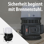 LED Baustrahler 360° Hybrid 12000lm für 18V Akku, 4 Schaltstufen, 5m Kabel, ohne Akku