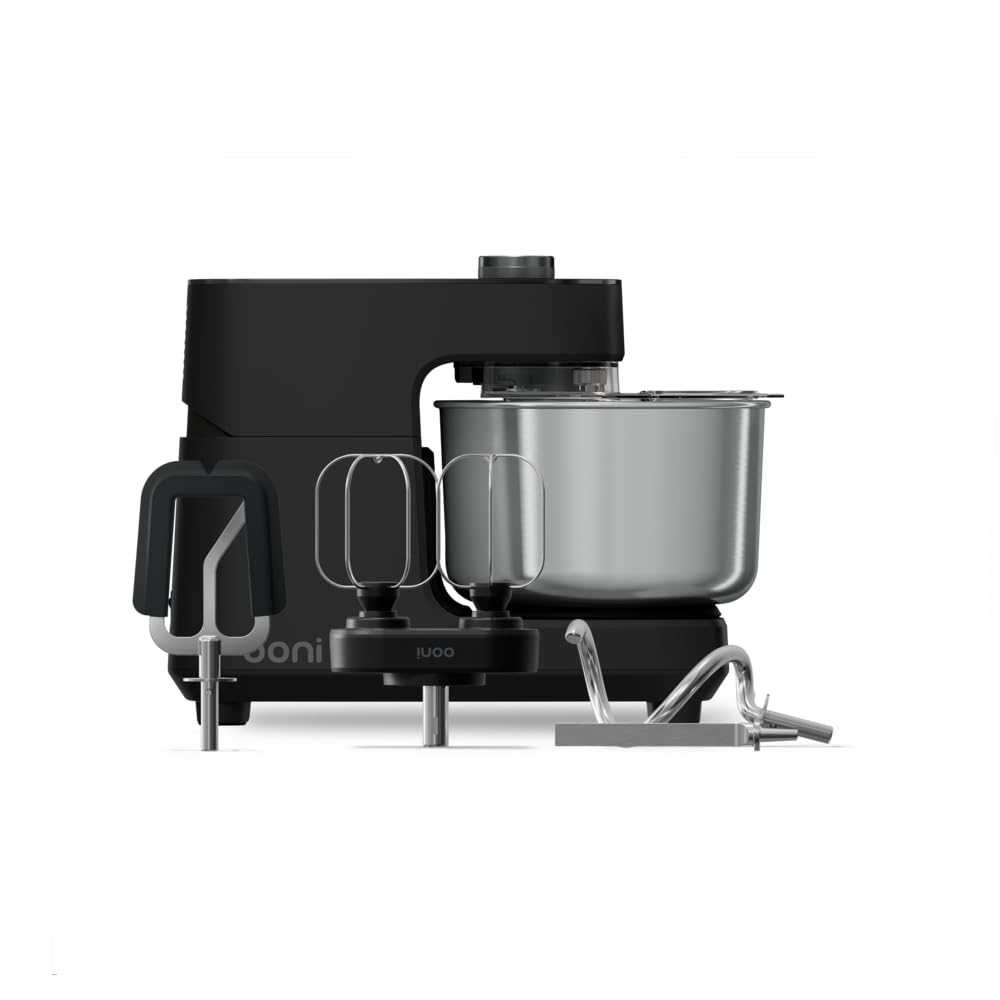Spiralknetmaschine 4,8 L mit 300 W und 20 Geschwindigkeitsstufen, Teigmaschine für Pizza- und Brotteig