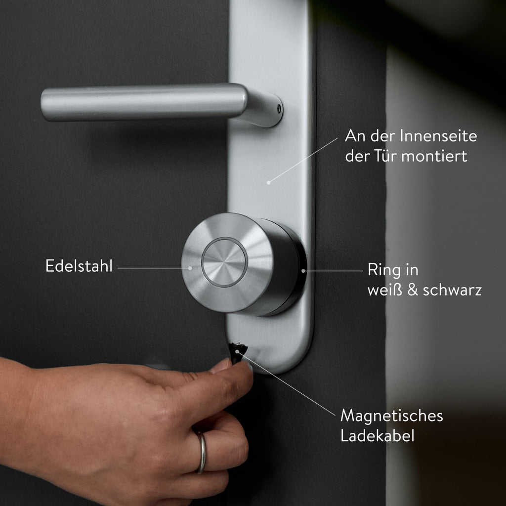 Elektronisches Türschloss Smart Lock Ultra Bluetooth WLAN Matter mit Universal Cylinder One-Touch-Lock