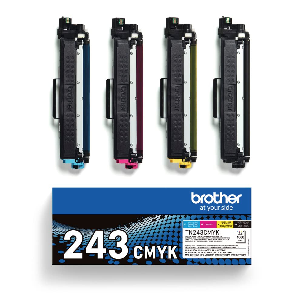 Original Tonerkartusche TN-243CMYK 4er-Pack Schwarz Cyan Magenta Gelb je ca. 1.000 Seiten
