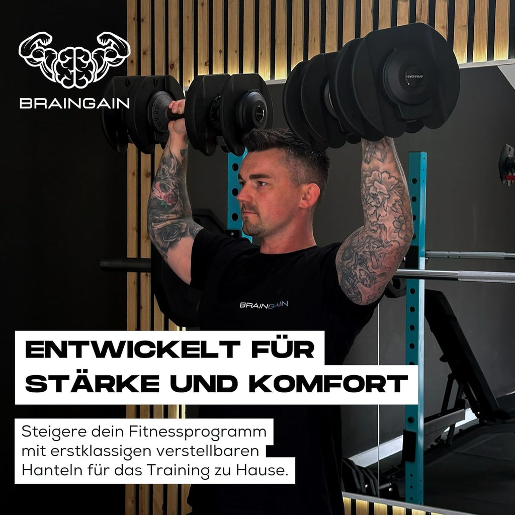 Verstellbare Hanteln 24 kg, 2er-Set, 15-in-1, stufenlos verstellbar von 2,5 bis 24 kg, platzsparend