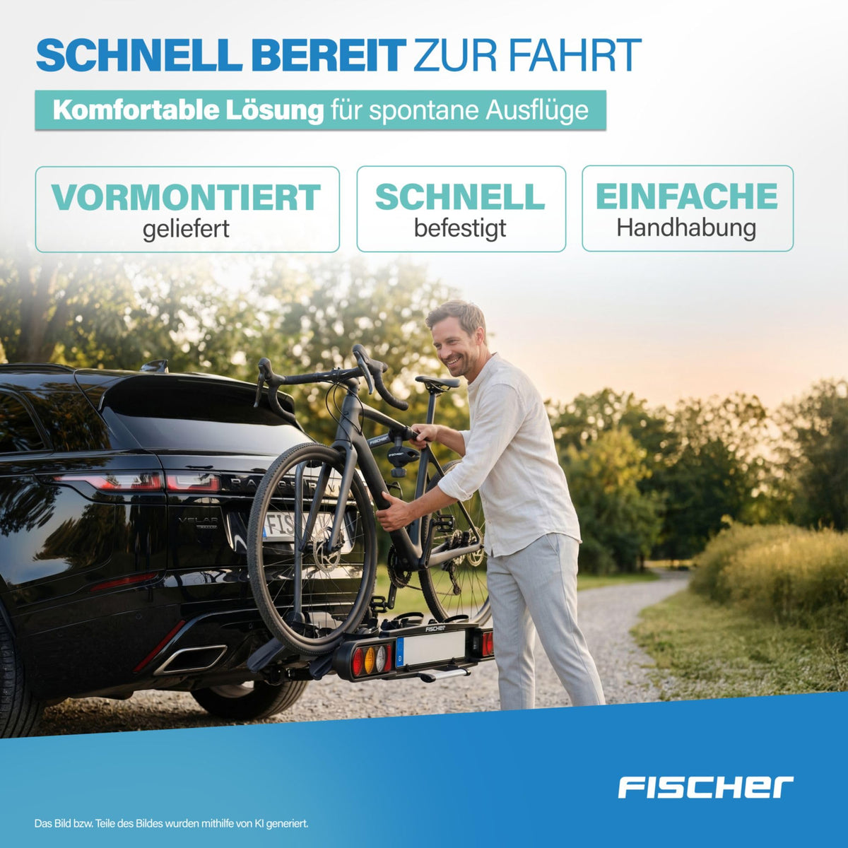 Kupplungsfahrradträger ProlineEvo 2 für 2 Fahrräder oder E-Bikes, bis 60 kg Nutzlast, abschließbar