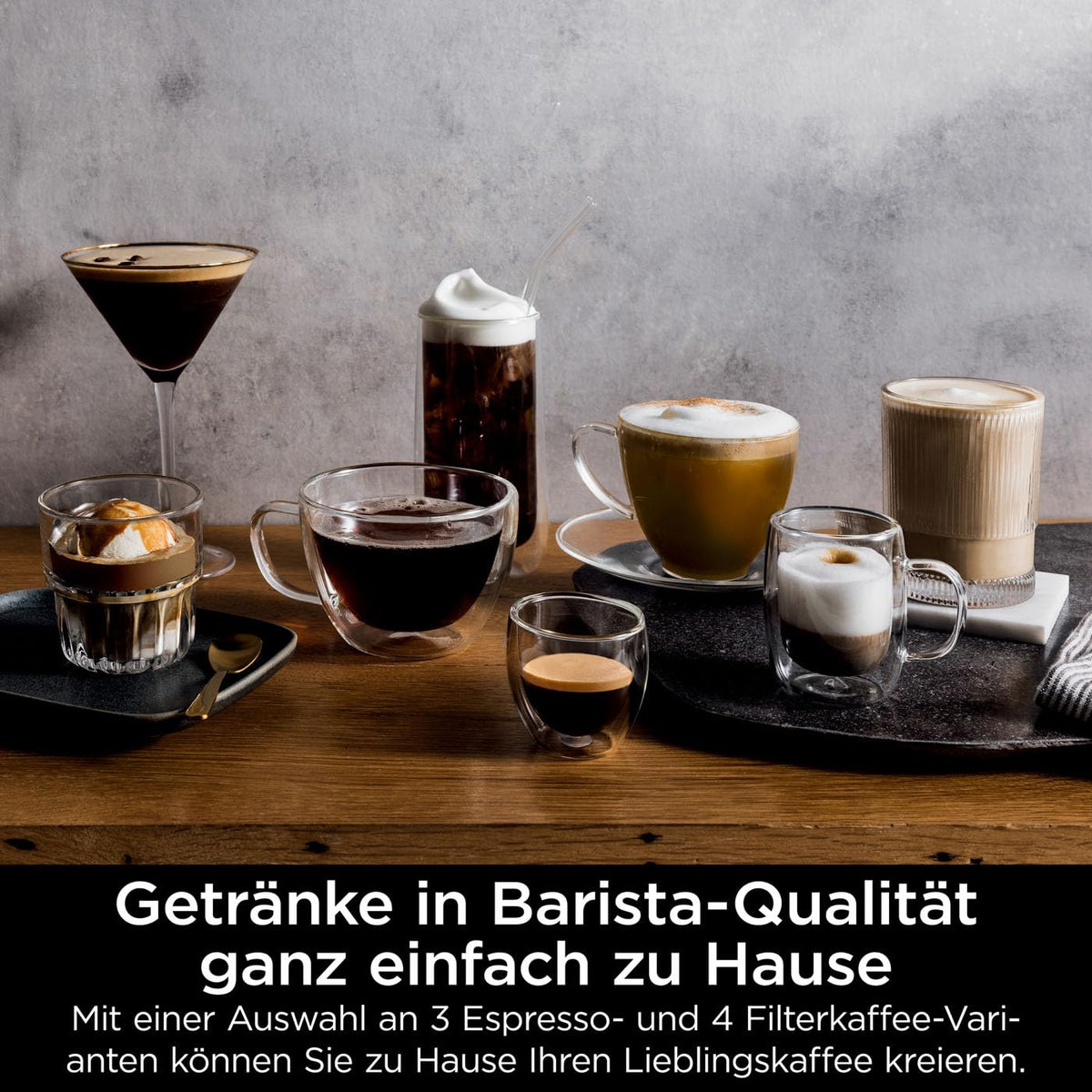 3-in-1-Kaffeemaschine mit Mahlwerk und Milchaufschäumer, Espresso-, Cold-Brew- und Filterkaffee, 1,5 L, Silber
