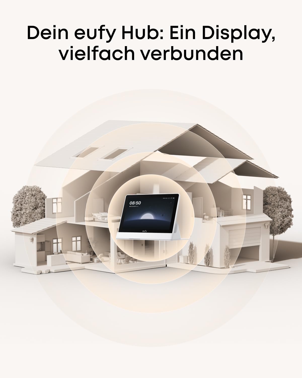 Smart Home Hub mit 8-Zoll-Display, Echtzeit-Meldungen und 4 Live-Streams Echtzeit-Meldungen LED-Display 60 Hz Kontrast 2000:1