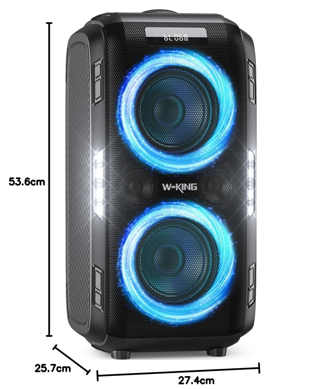 Tragbarer Bluetooth-Lautsprecher T9 Pro mit 270 W Peak, IPX5, Mikrofon- und Gitarreneingang, inkl. Ladegerät