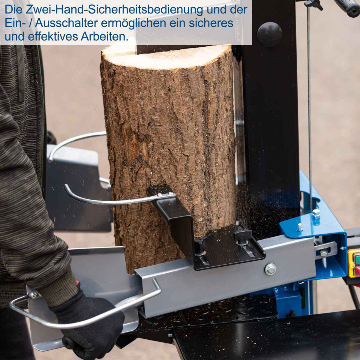 Holzspalter HL810 mit 8 t Spaltkraft und 3500 W Elektromotor für Brennholz bis 550 mm