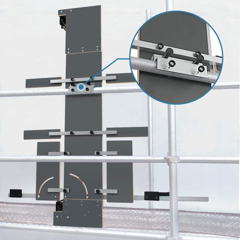 Styroporschneider 200 Watt, 1300 mm freistehend, Komplettset mit 5 Schneidedrähten, Gerüsthalteblech und 2 Federgriffen