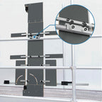 Styroporschneider 200 Watt, 1300 mm freistehend, Komplettset mit 5 Schneidedrähten, Gerüsthalteblech und 2 Federgriffen