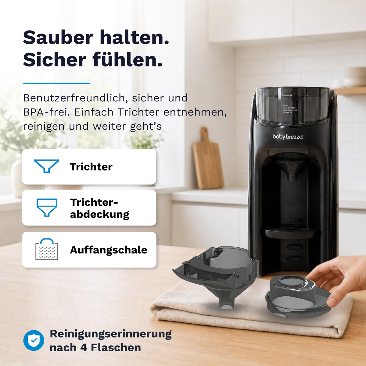 Automatischer Flaschenzubereiter Formula Pro Advanced, bereitet 60–300 ml in 30-ml-Schritten mit 22 °C, 37 °C oder 40 °C zu