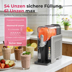 Slush-Eismaschine mit 6 Modi und 8 Stufen, 2,6 L für Slush, Eiscreme, Frappé und Milchshake, selbstreinigend