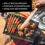 Faltbarer Camping Gasgrill aus Edelstahl, 3,3 kg, für EN 417 Schraubkartuschen