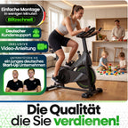 Heimtrainer Fahrrad bis 200 kg belastbar mit App, verstellbarem Sitz und Magnetbremse