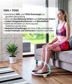 Durchblutungs-Stimulator für Beine und Füße, EMS- und TENS-Gerät mit DuoMeD-Technologie, 9 Massageprogrammen, 20 Intensitätsstufen und 2