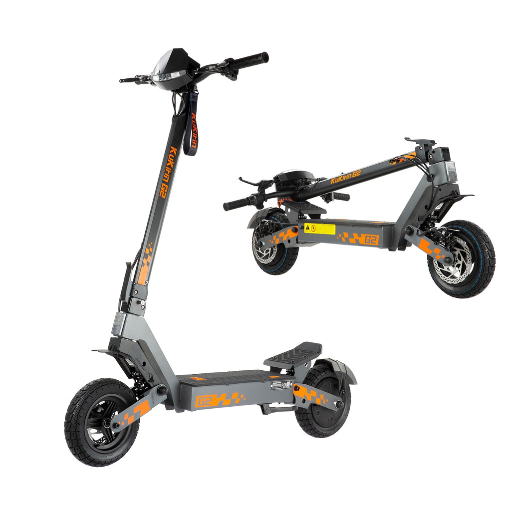 Elektroroller G2 für Erwachsene mit 48 V 15,6 Ah Akku 55 km Reichweite 10 Zoll Tubeless-Reifen Doppelfederung