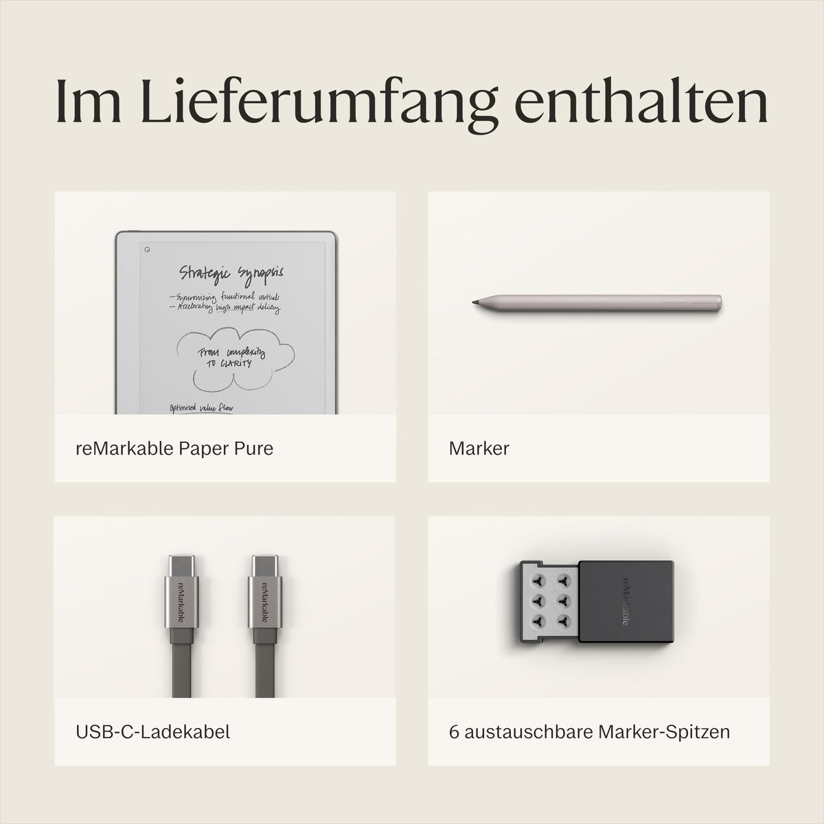 E-Ink Tablet Paper Pure 10,3 Zoll WLAN OS 21 ms Reaktionszeit Schwarz-Weiß-Display mit Marker